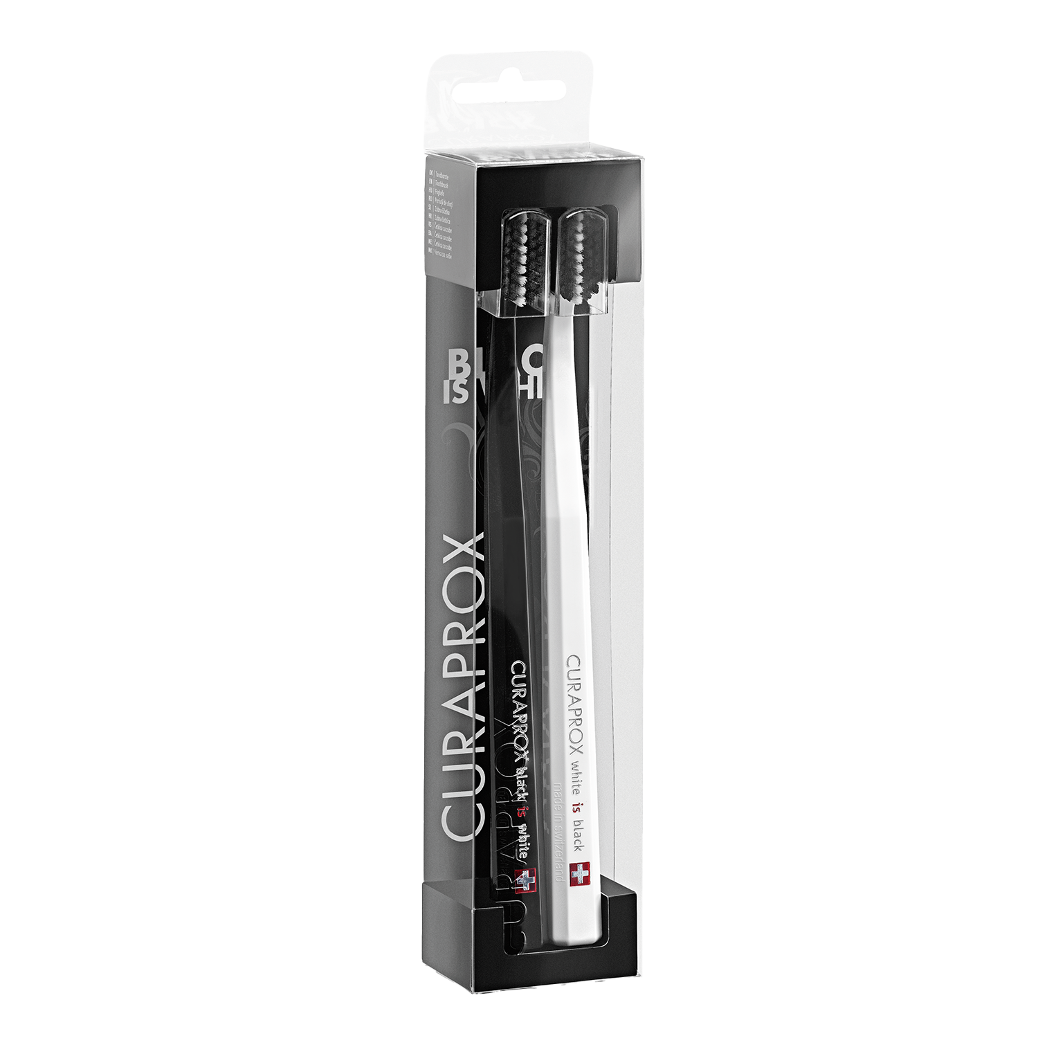 Curaprox BiW Duo, black/white, 2pcs – Whitening toothbrush