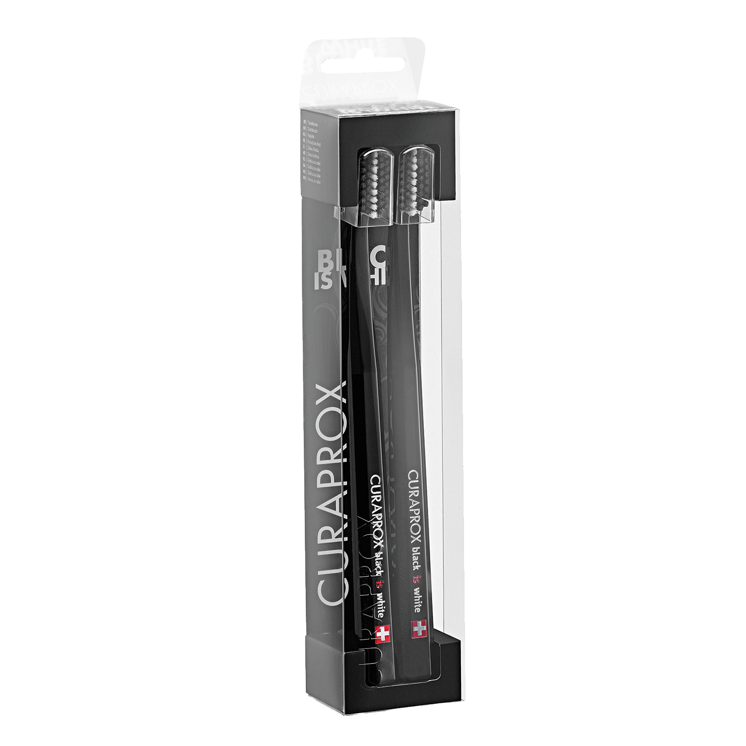 Curaprox BiW Duo, black/black, 2pcs – Whitening toothbrush