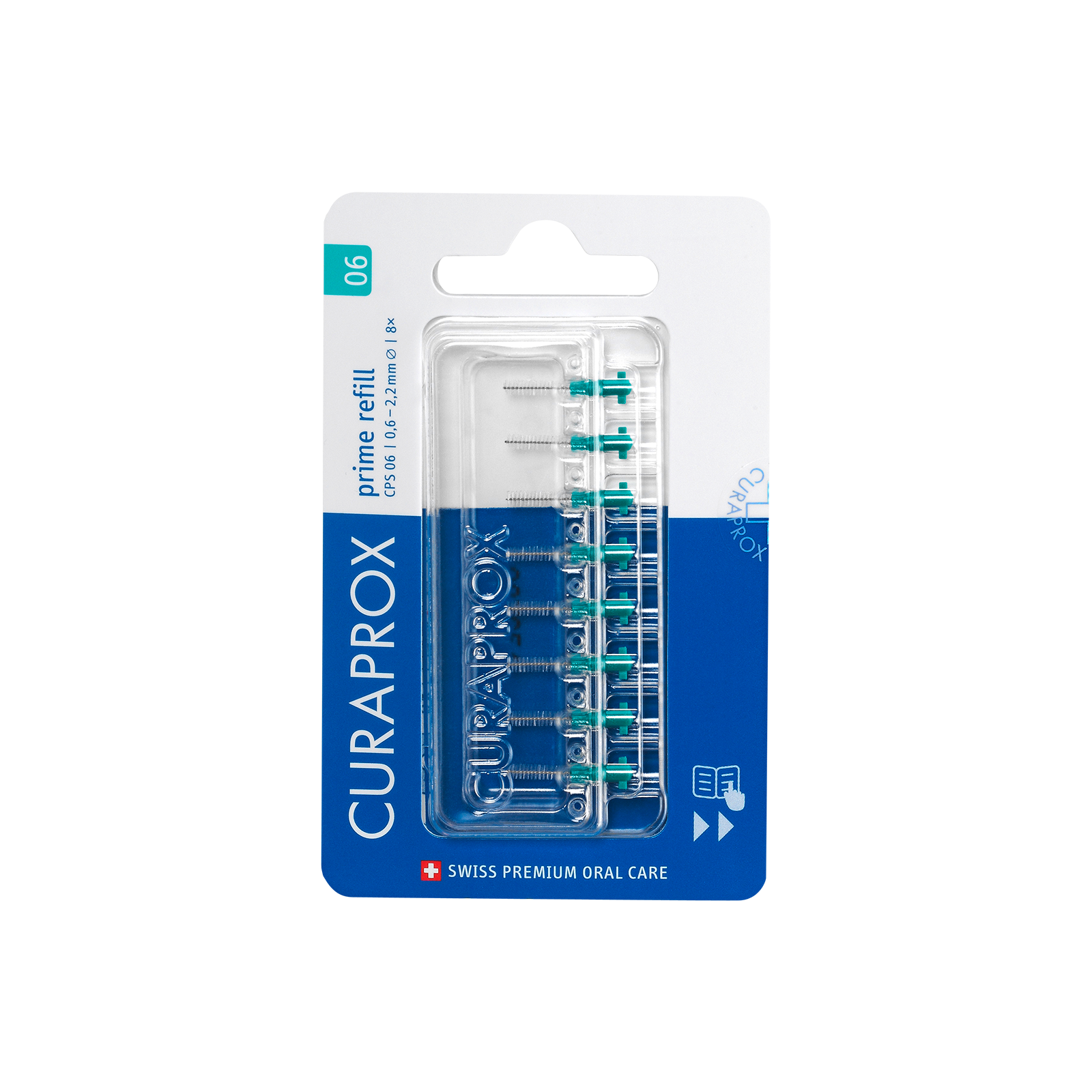 Curaprox CPS 06 Prime refill, blue, 8pcs – Interdental Brush