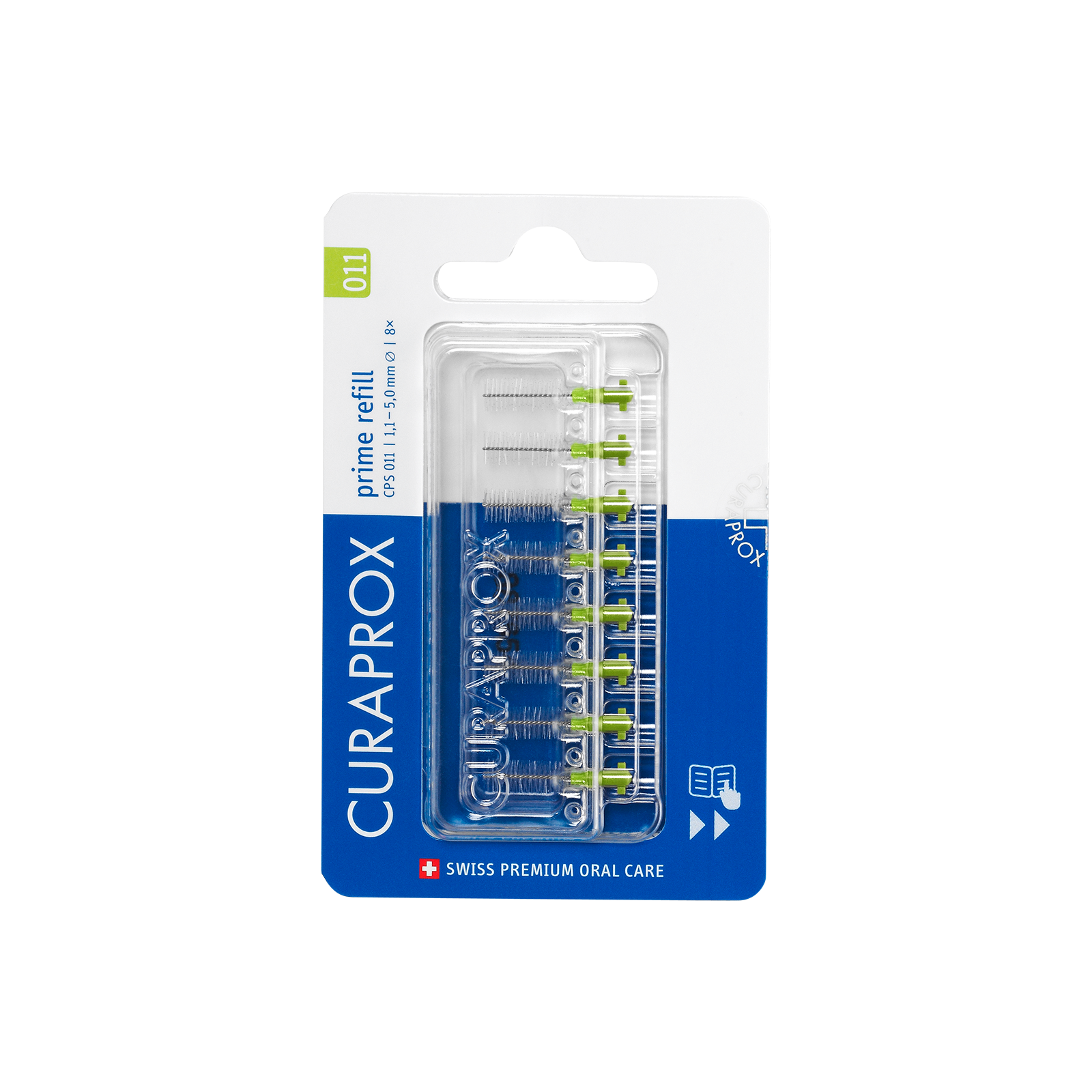 CURAPROX 11本 Curaprox CPS 011 Prime refill, green, 8pcs – Interdental Brush