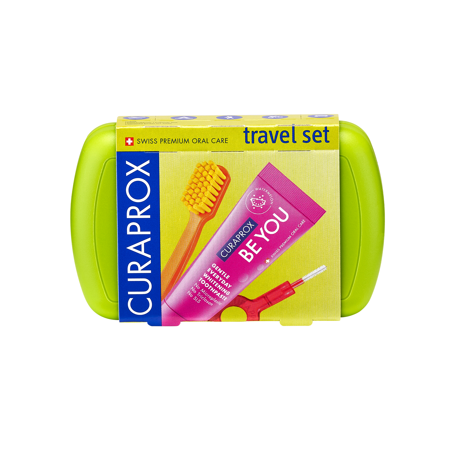 Curaprox Travel Set, Green – Clean on-the-go Curaprox Travel Set, Green – Clean on-the-go