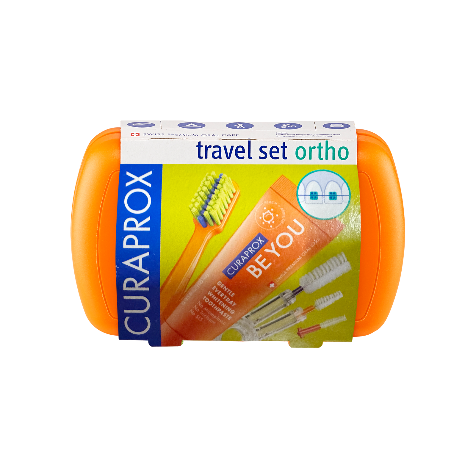 Curaprox Ortho Travel Set, Orange – Clean on-the-go