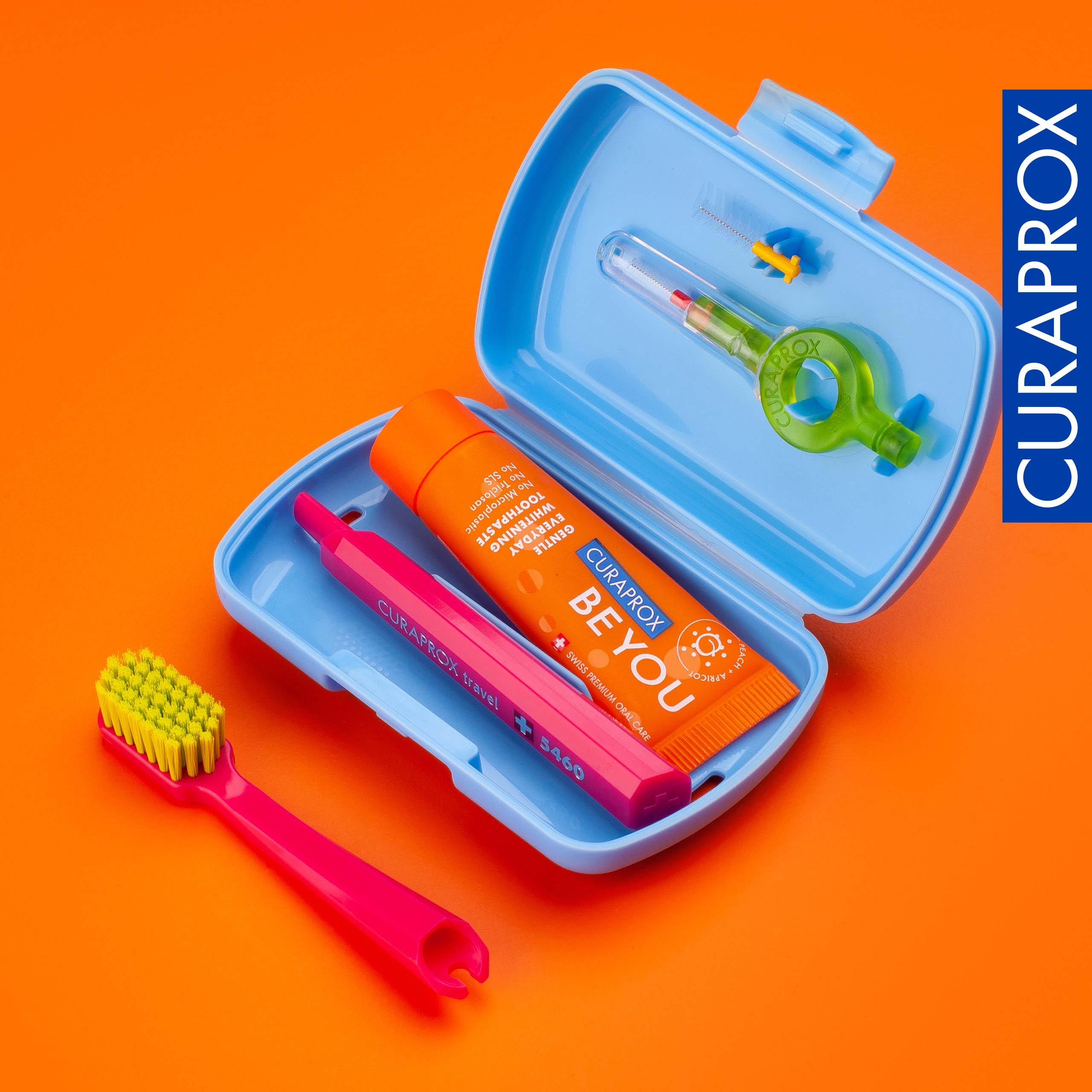 Travel Set spare brush head, Red, 2 pcs