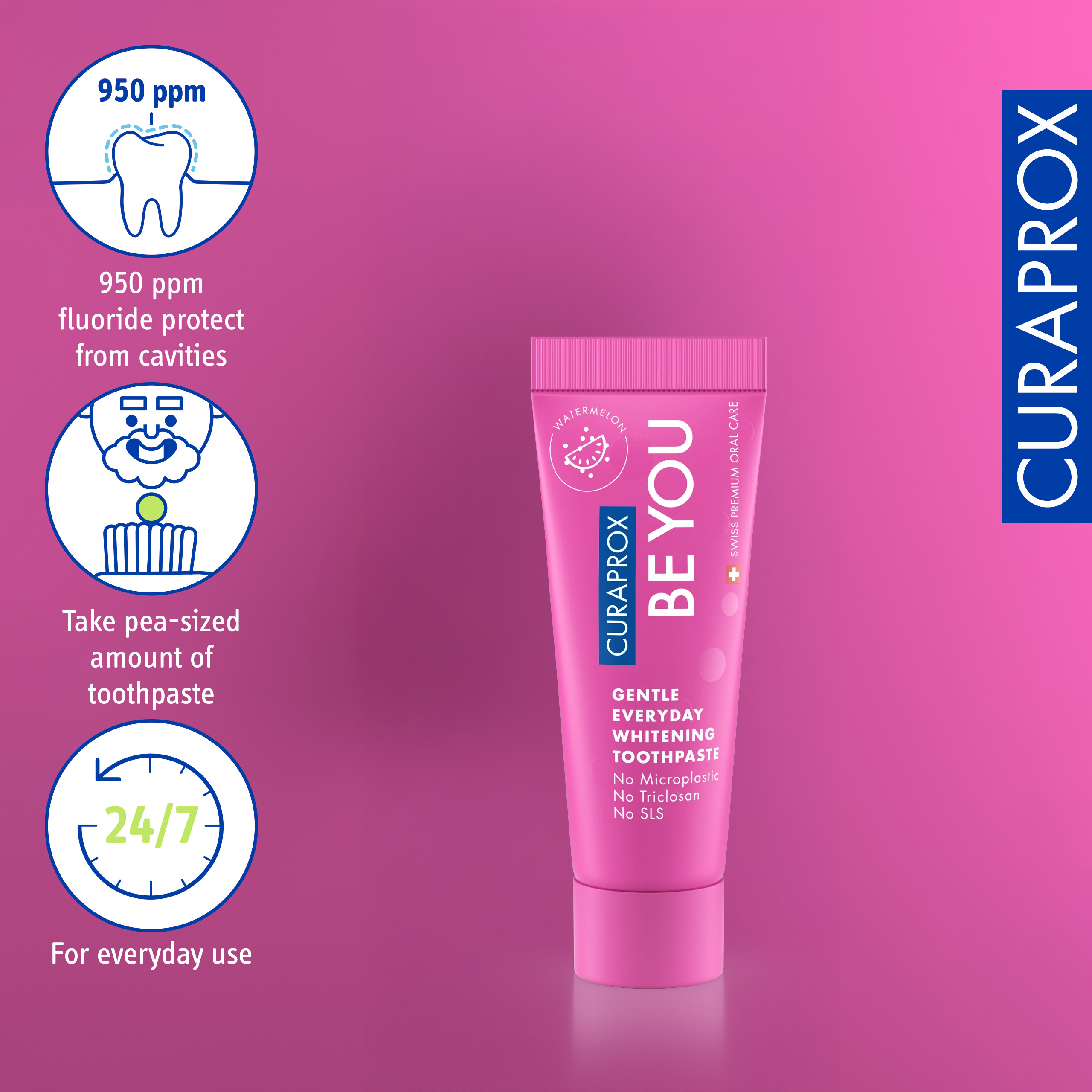 Be you, Watermelon Toothpaste, 10ml, 3 pcs