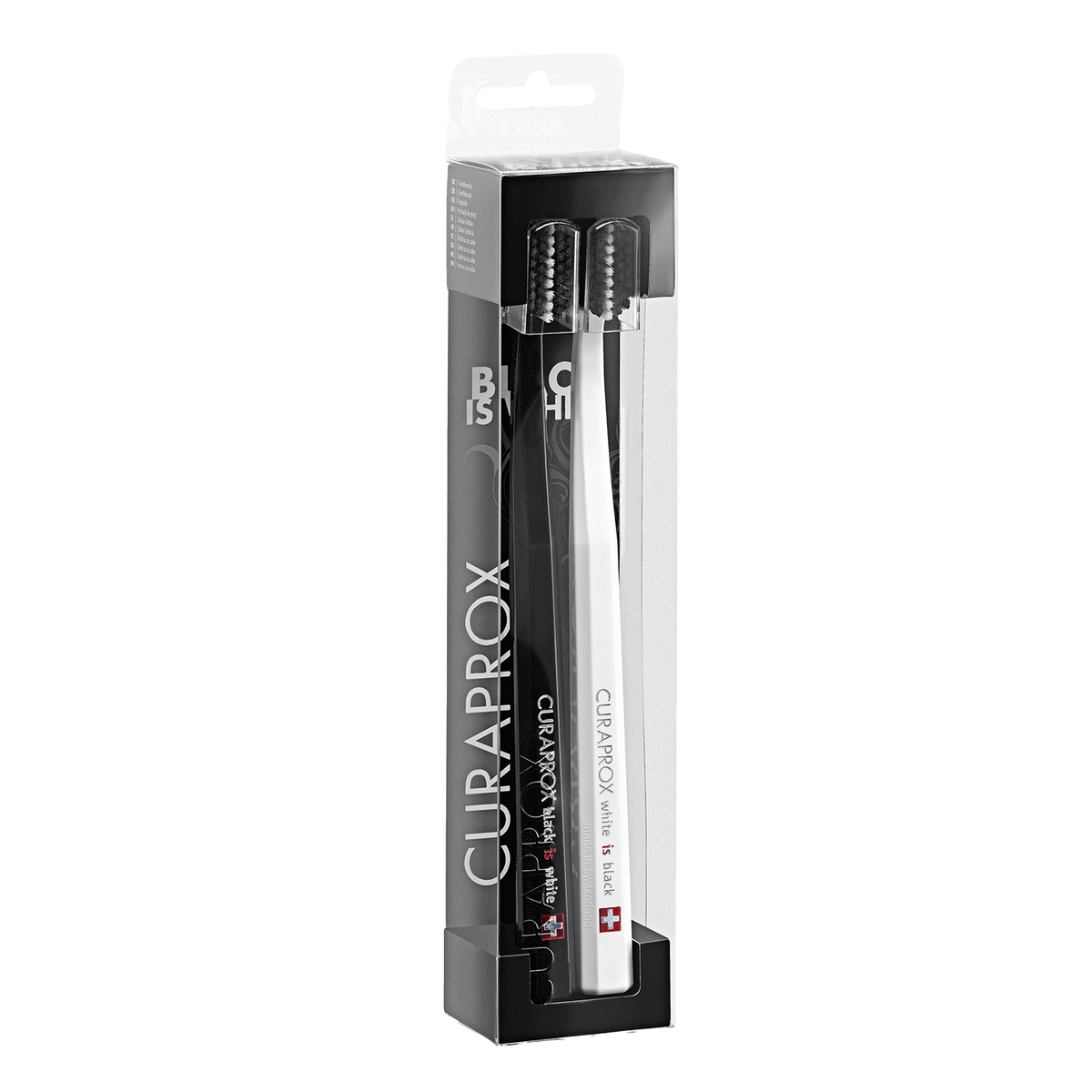ブラックイズホワイト CURAPROX Curaprox BiW Duo, black/white, 2pcs – Whitening toothbrush