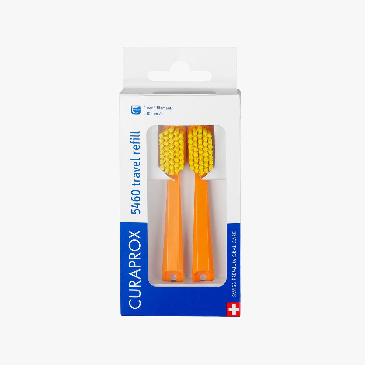 Curaprox Travel Set spare brush head, Orange, 2 pcs