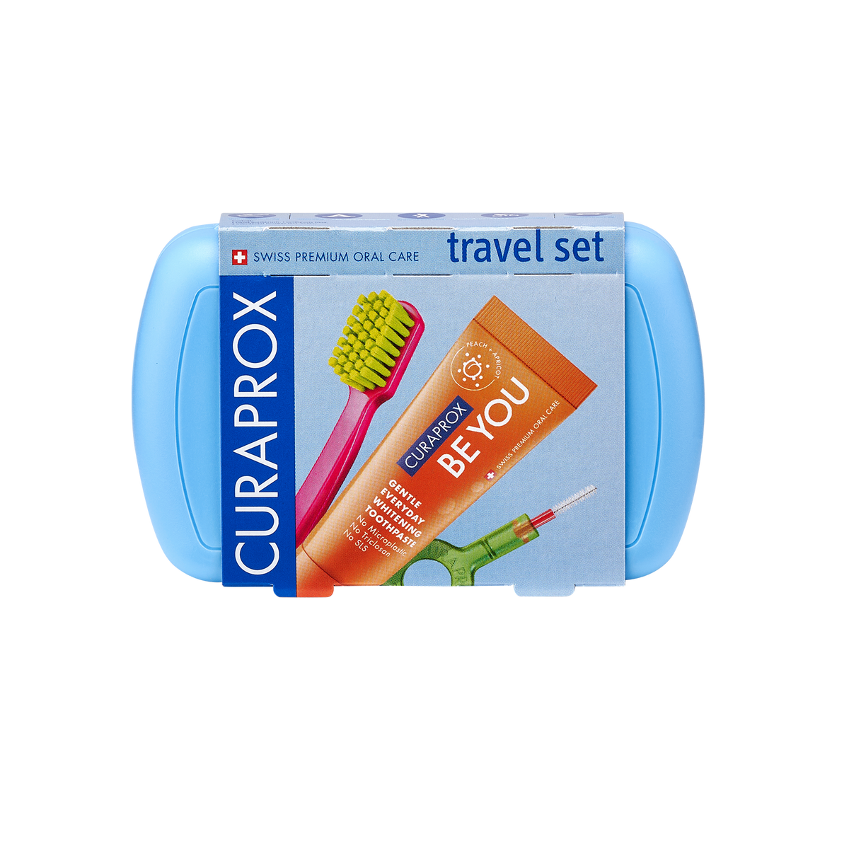 Curaprox Travel Set, Blue – Clean on-the-go Curaprox Travel Set, Blue – Clean on-the-go