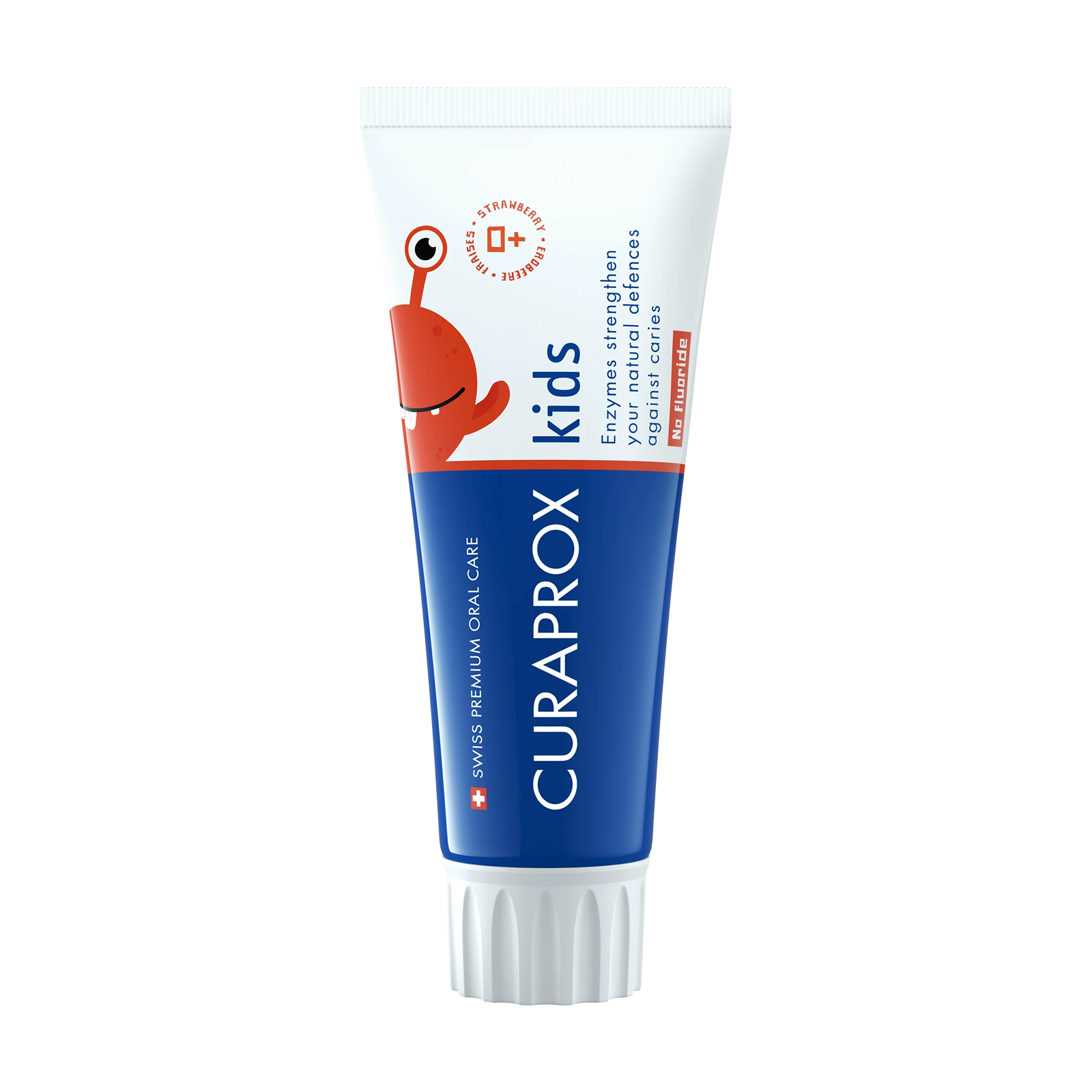 Children's toothpaste, kids strawberry, without fluoride, 60 ml