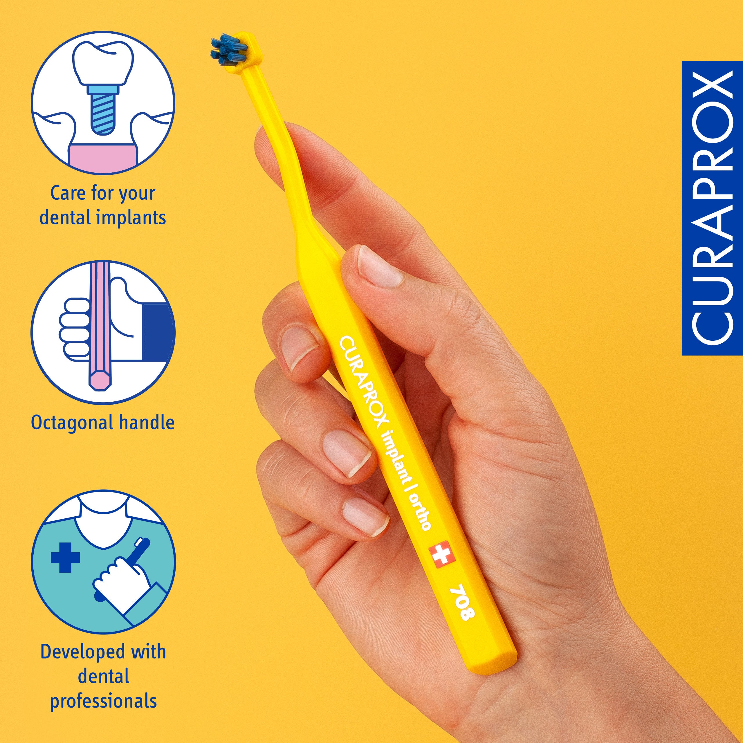 たまご　クラプロックス Curaprox CS 708 Implant Toothbrush – Ortho and implant care