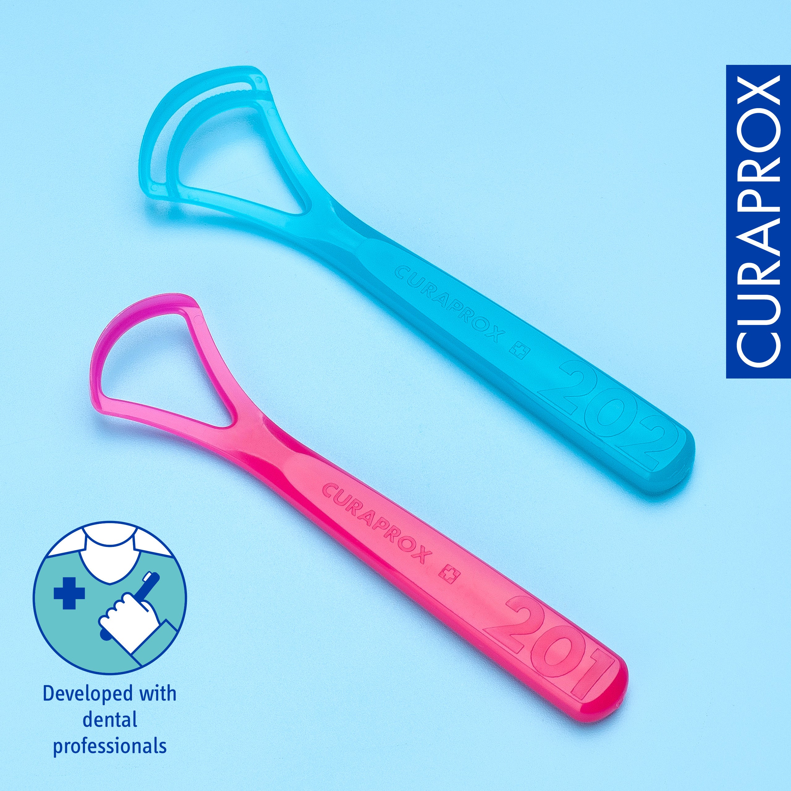 Curaprox Tongue Scraper Set – Complete your oral care