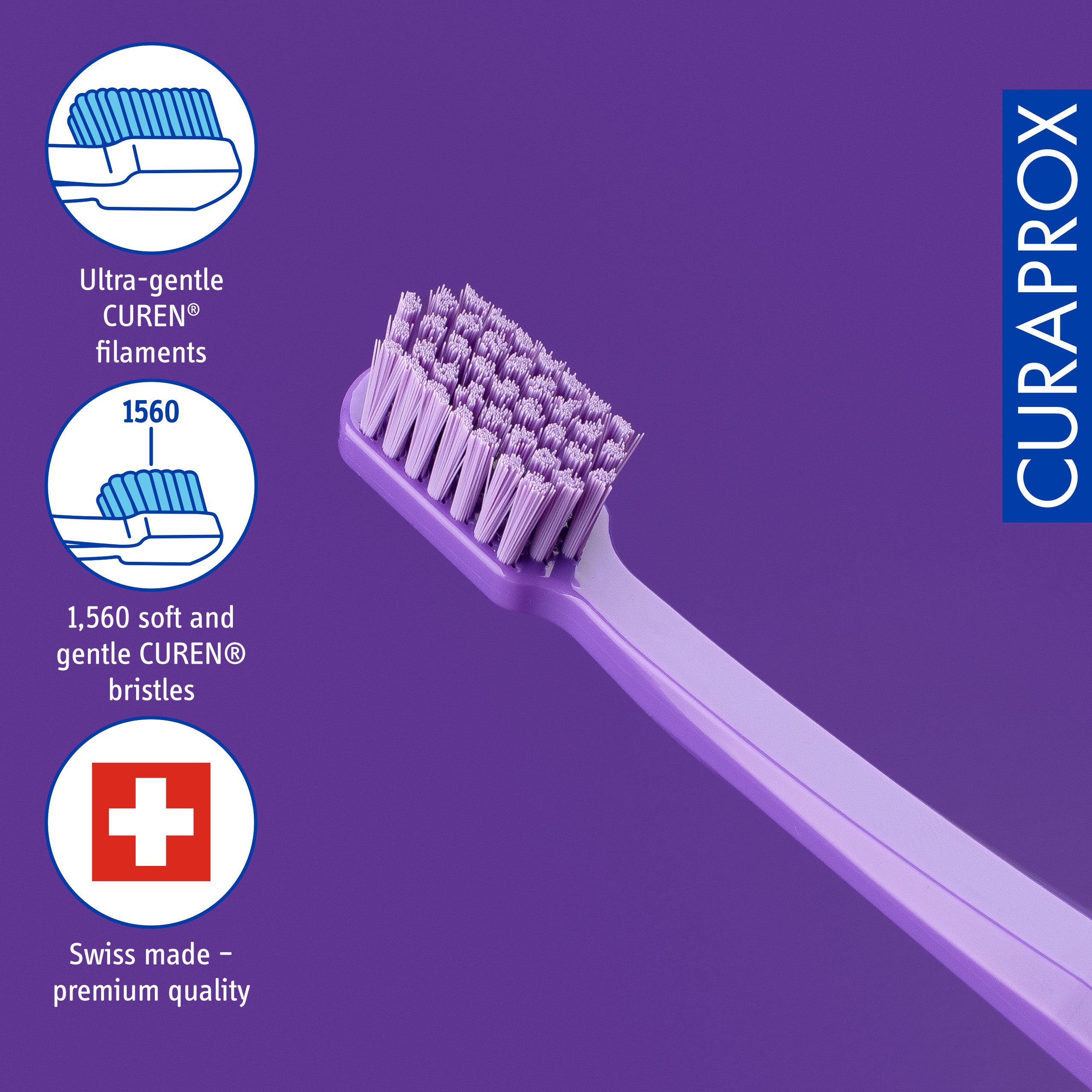 Curaprox CS 1560 – Start gentle brushing
