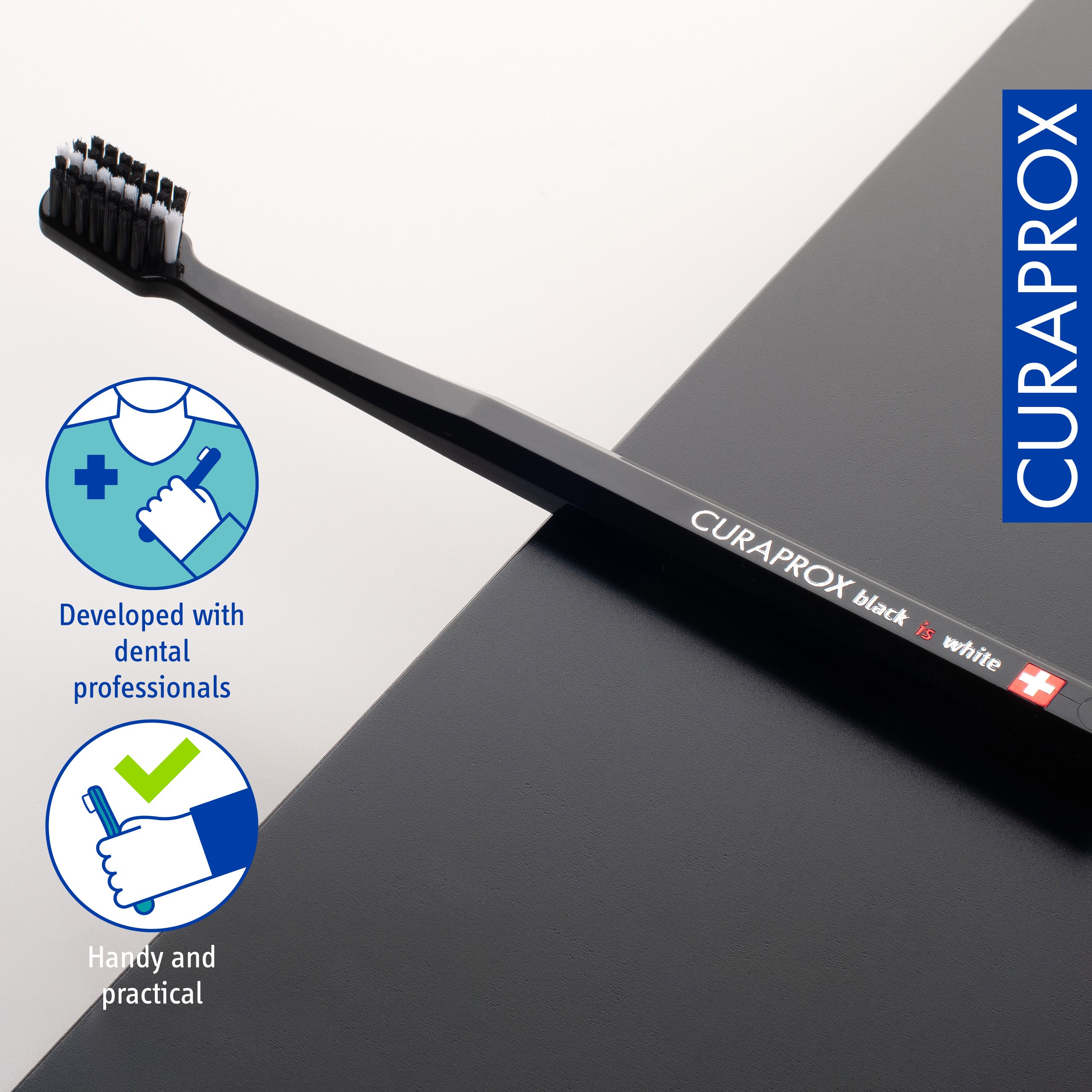 Curaprox BiW Duo, black/black, 2pcs – Whitening toothbrush Curaprox BiW Duo, black/black, 2pcs – Whitening toothbrush