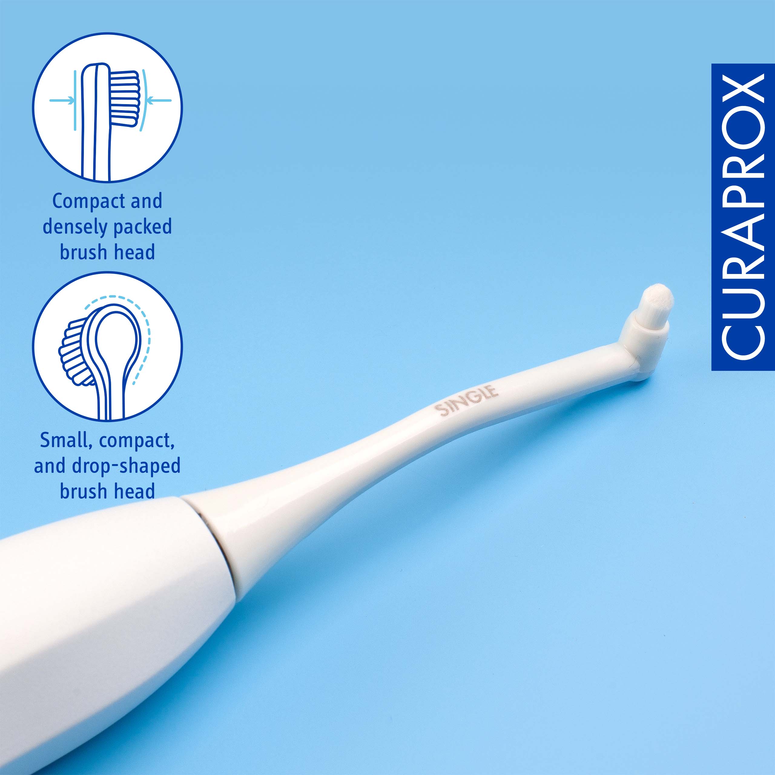 Curaprox Brush Head Single for Hydrosonic, 2 pcs
