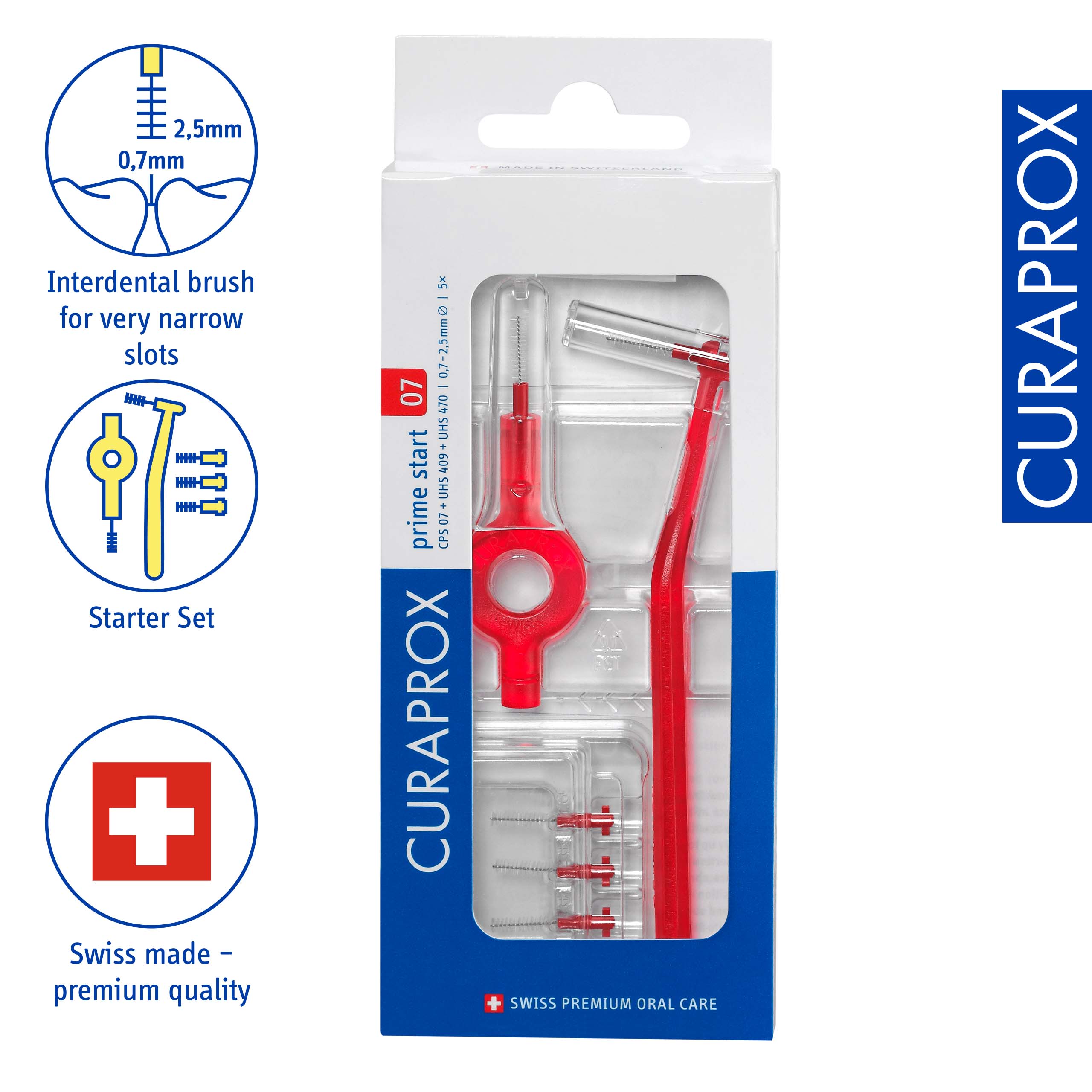 Curaprox CPS 07 Prime Start, red – Interdental Brush