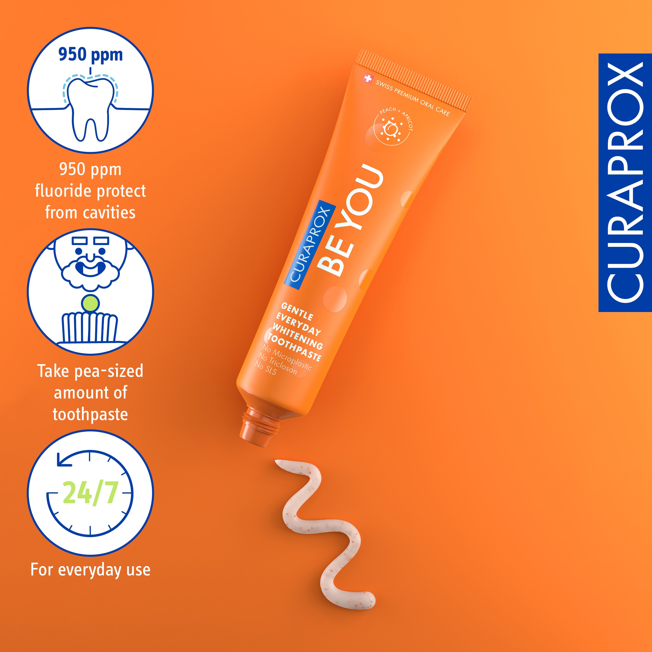 Curaprox Be you, Peach Toothpaste, 60ml