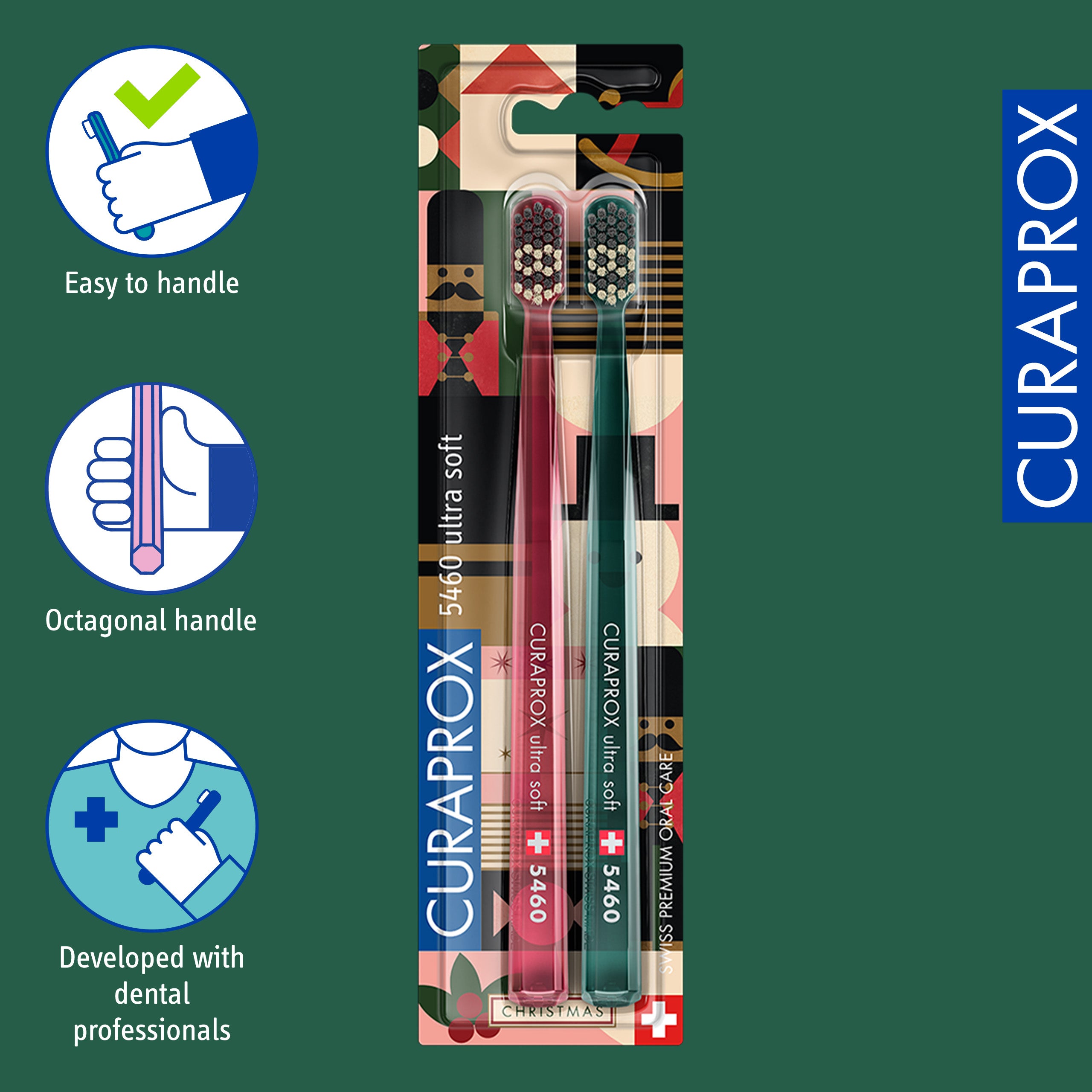 Curaprox CS 5460 Christmas Edition 2023, 2 pcs