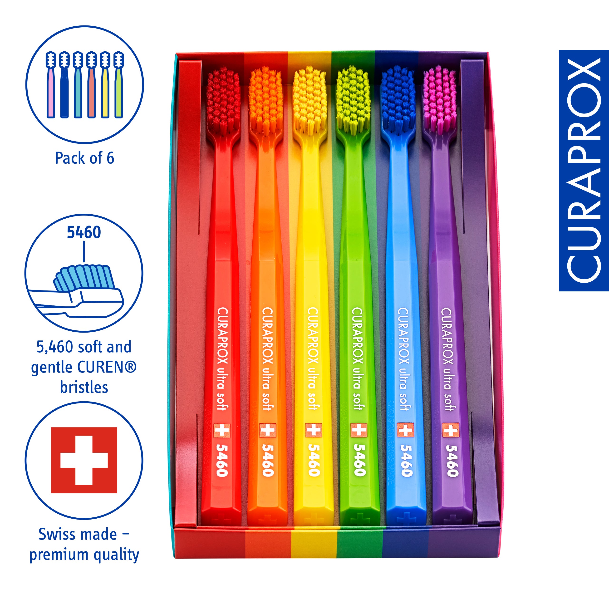 Curaprox CS 5460 Rainbow Edition, 6 pcs