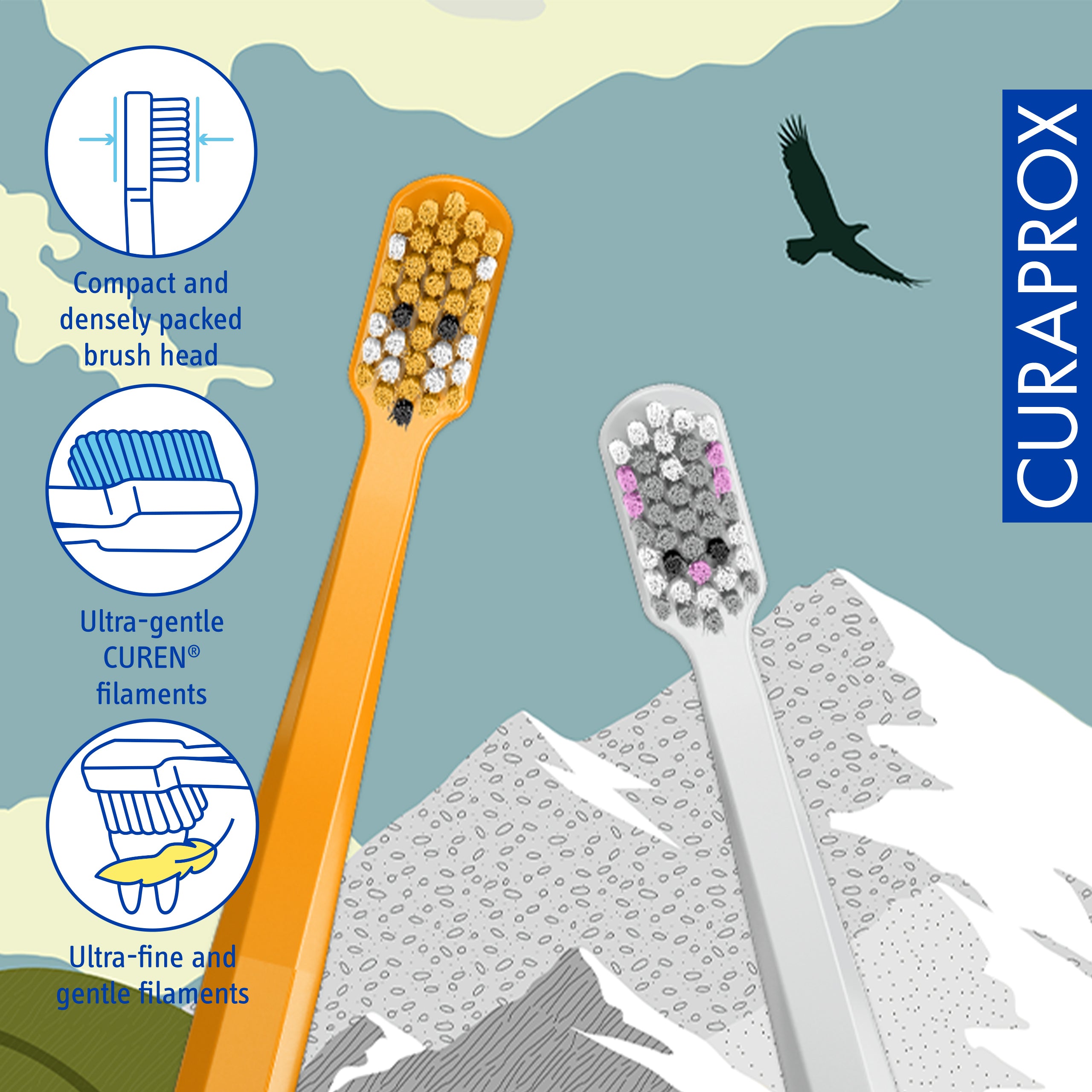 Curaprox CS 5460 Fox and Bunny Edition, 2 pcs