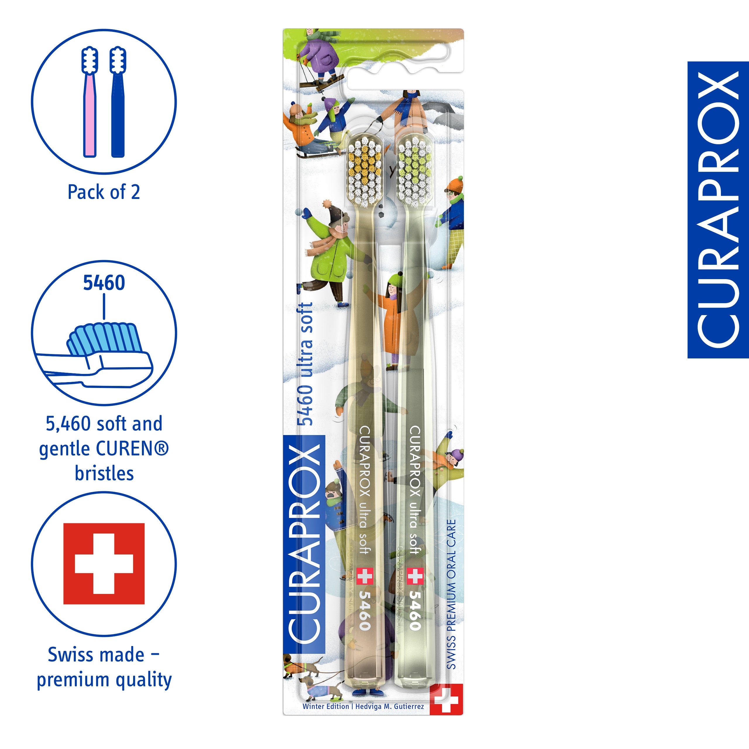 Curaprox CS 5460 Winter Edition 2024, 2 pcs