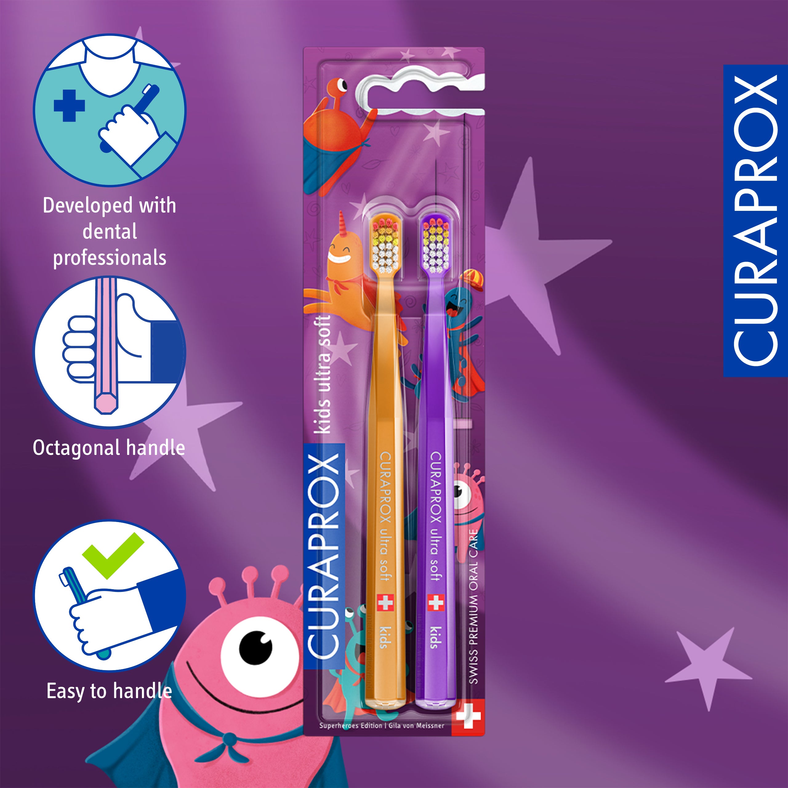 Curaprox CS 5460 Kids Superheroes Edition, 2 pcs