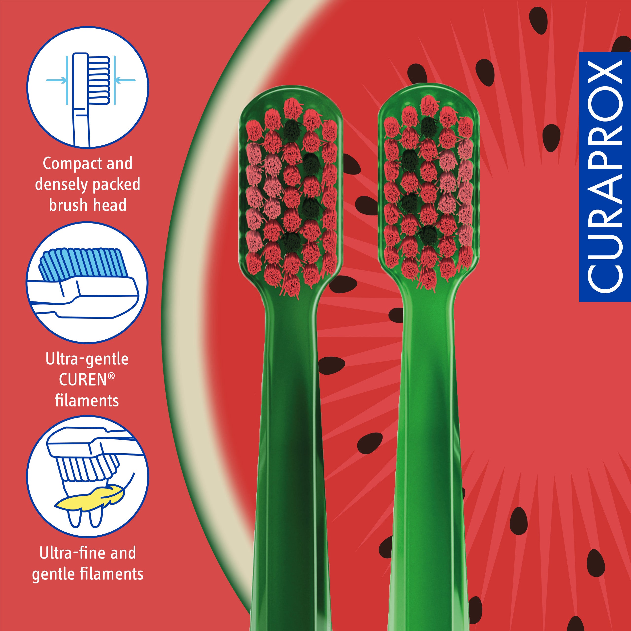 Curaprox CS 5460 Watermelon Summer Edition, 2 pcs