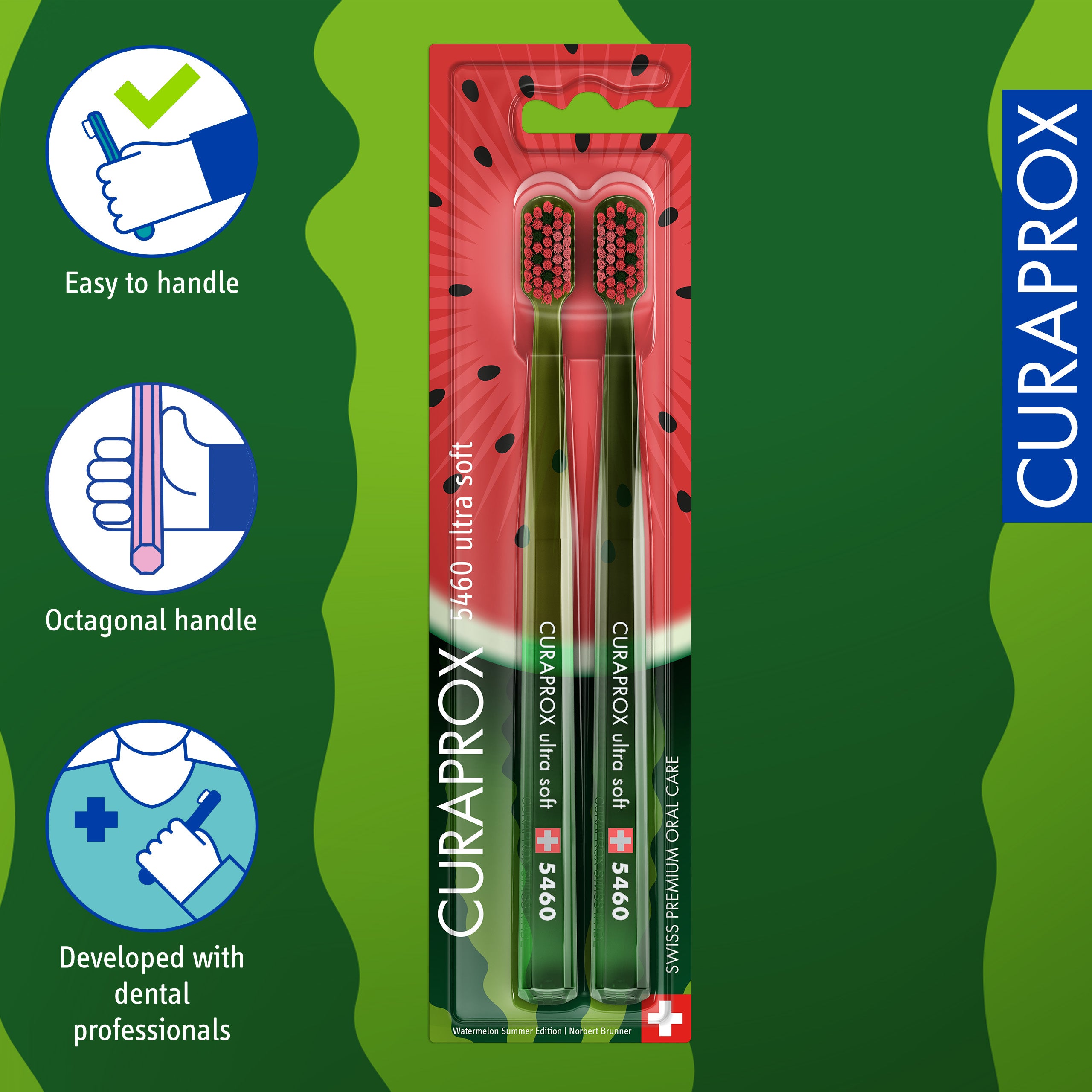 Curaprox CS 5460 Watermelon Summer Edition, 2 pcs