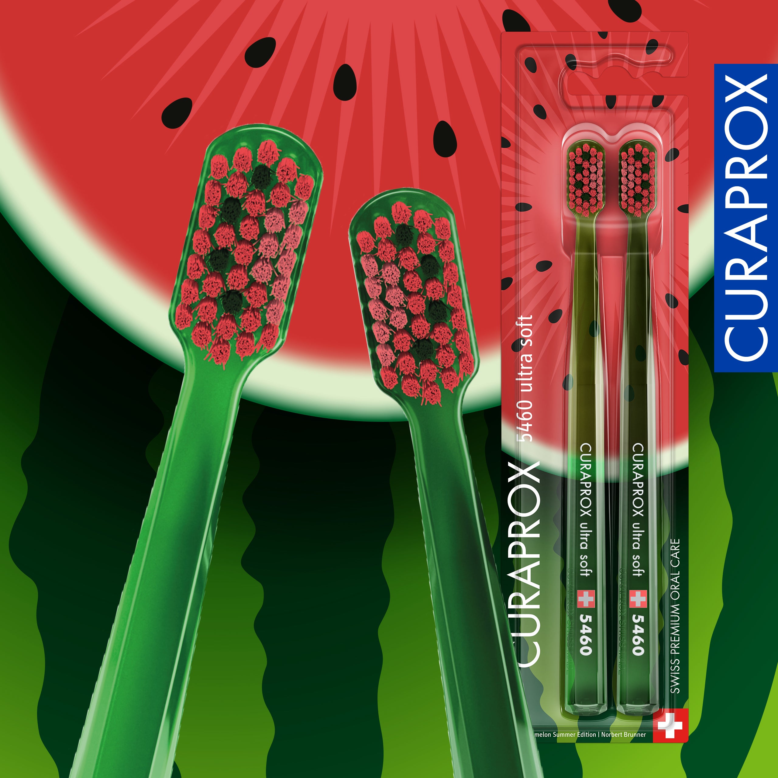 Curaprox CS 5460 Watermelon Summer Edition, 2 pcs