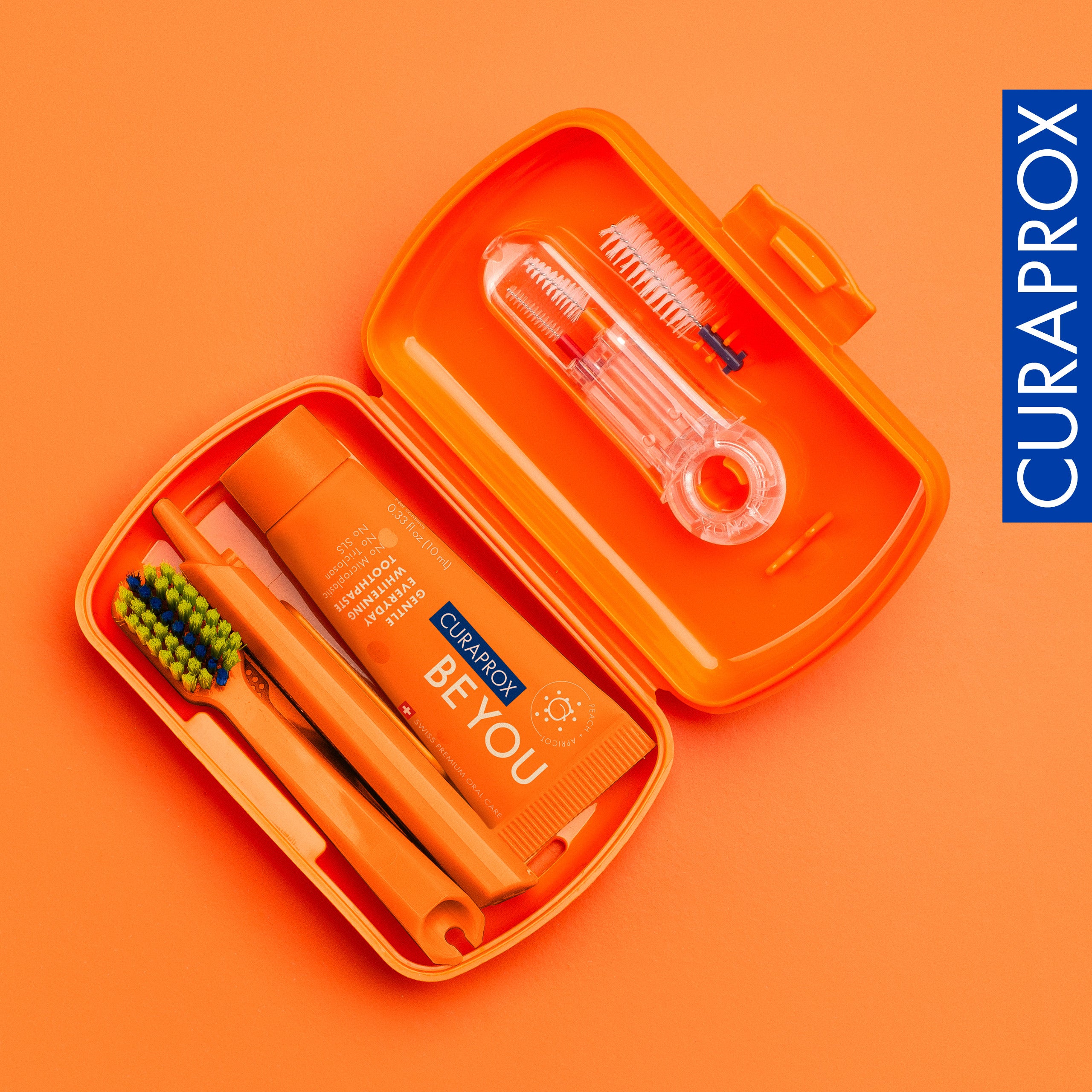 Curaprox Ortho Travel Set, Orange – Clean on-the-go