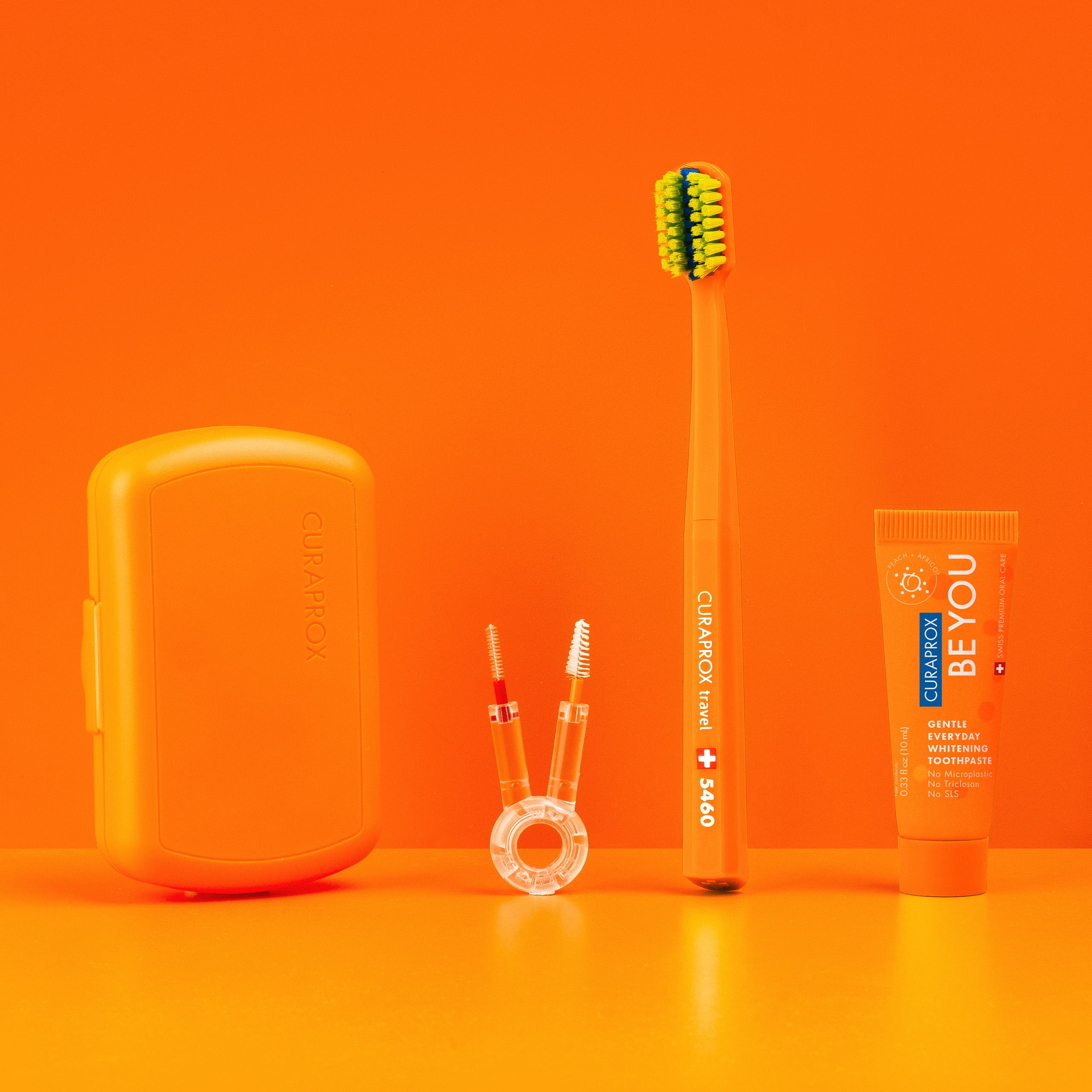 Curaprox Ortho Travel Set, Orange – Clean on-the-go